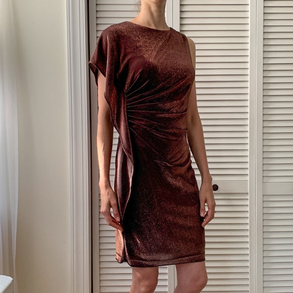Vince Camuto sparkly brown cocktail dress size 6